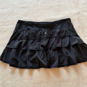 lululemon athletica Black Ruffle Mini Skirt